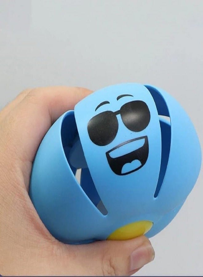 PRETOX Mini UFO Pop up Ball for Kids Flying Saucer Ball, Deformation Light UFO Ball with Led Lights Hover Soccer Ball Flying Flat Throw Disc Balls Toy for Childrens Anti Stress Ball (Pack of 1- Multi) - Image 2